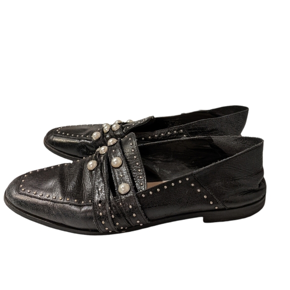 Zara Black Beaded Loafers Size 39 - Picture 10 of 10